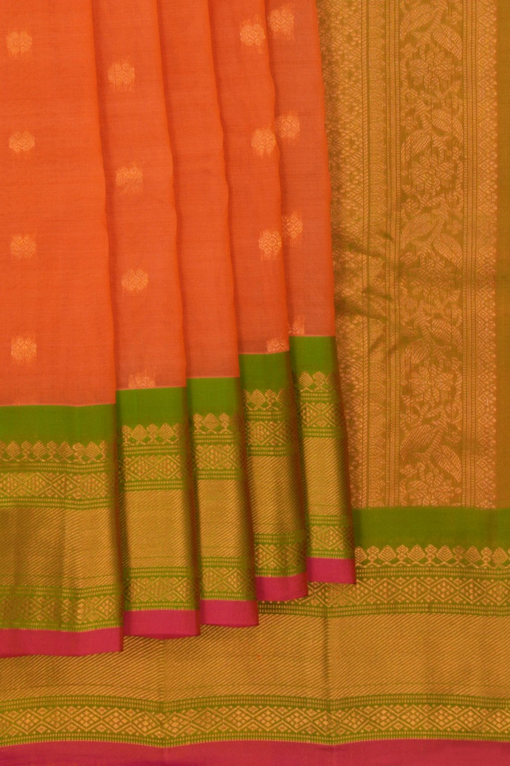 Image of Gadwal Peach Saree